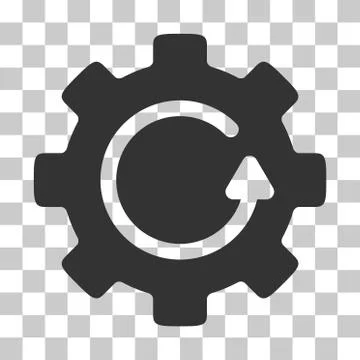 Gear Rotation Vector Icon Illustrazione stock