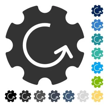 Gear Rotation Vector Icon Stockillustratie