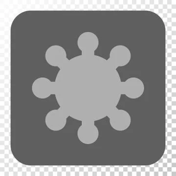 Gear Rounded Square Button Illustrazione stock
