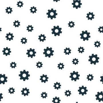 Gear seamless pattern cover. Gear icon creative design. Wallpaper, web design Stock Illustration