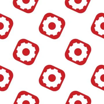 Gear seamless pattern. Flat vector wallpaper. machine backdrop Illustrazione stock