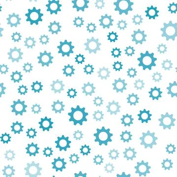 Gear seamless pattern, machinery technology cog background. Ornament can be u Illustrazione stock