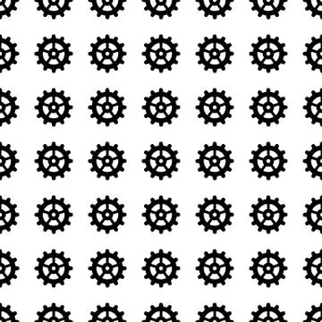 Gear seamless pattern. Vector Stock Illustration