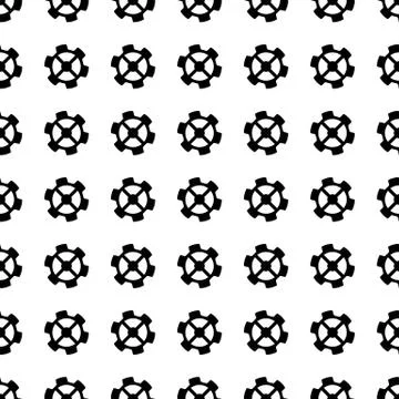 Gear seamless pattern. Vector Stock Illustration