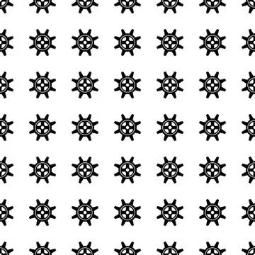 Gear seamless pattern. Vector Illustrazione stock