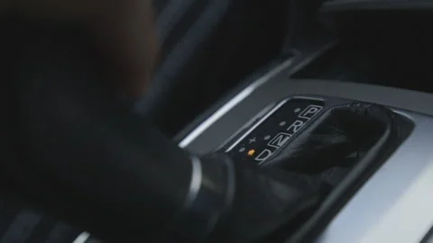 Gear Selector on an Automatic Transmission Vehicle Stock Footage 147691829