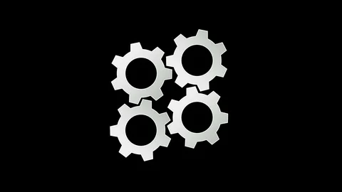 Gear set working rotation,4K resolution motion graphic Stock Footage 98748457