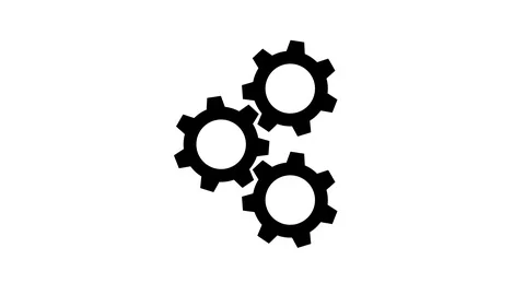 Gear set working rotation,4K resolution motion graphic Stock Footage 98748792