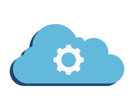 Gear setting in cloud computing 스톡 일러스트
