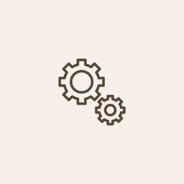 Gear setting icon Stock Illustration