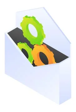 Gear setting is out of the envelope Illustrazione stock