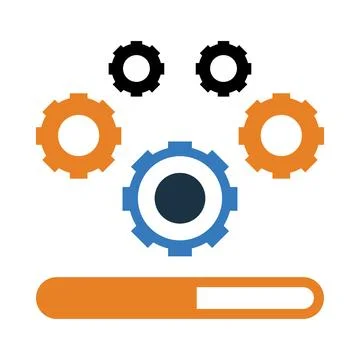Gear, setting, update, software, setting update icon Stock-Illustration