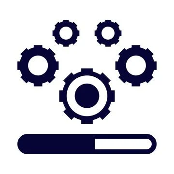 Gear, setting, update, software, setting update icon Stock Illustration