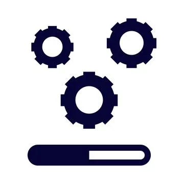 Gear, setting, update, software, setting update icon Stock Illustration