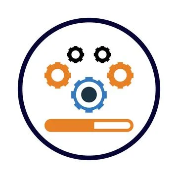 Gear, setting, update, software, setting update icon Stock Illustration