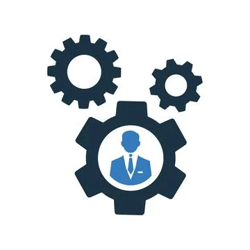 Gear, setting, user, profile icon. Editable vector graphics. Stock Illustration