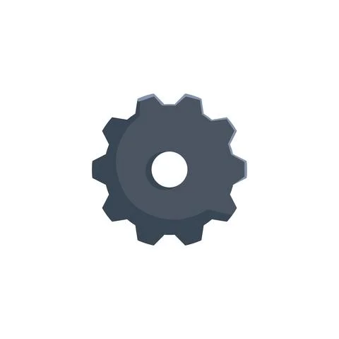 Gear setting wheel cog icon white background Stock Illustration