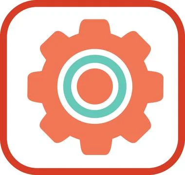 Gear settings icon for system configuration Stock Illustration
