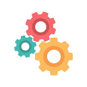 Gear Settings Illustration Vector Template Stock Illustration