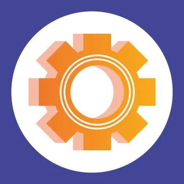 Gear settings setup isolated icon Stock Illustration