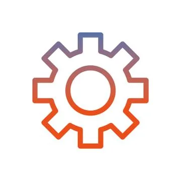 Gear settings setup isolated icon Stock Illustration