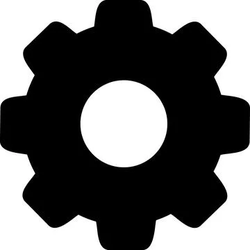 Gear settings system configuration interface icon Stock Illustration