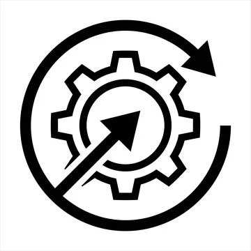 Gear settings update cycle icon 8K ultra quality graphic with created in 8K Stock Illustration