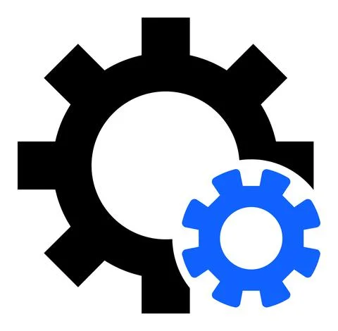 Gear Settings Vector Icon Flat Illustration Stock Illustration