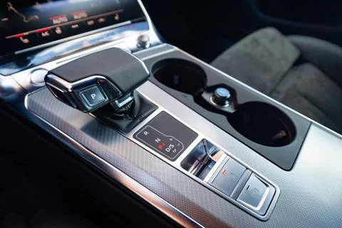 Gear shift in the car Stock Photos