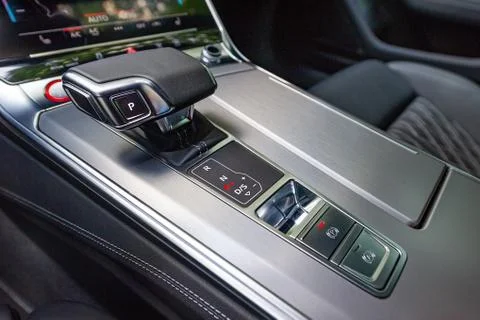 Gear shift in the car Stock Photos