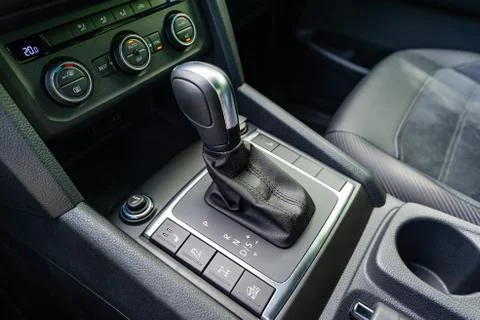 Gear shift in the car Stock Photos