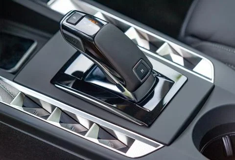 Gear shift in the car Stock Photos