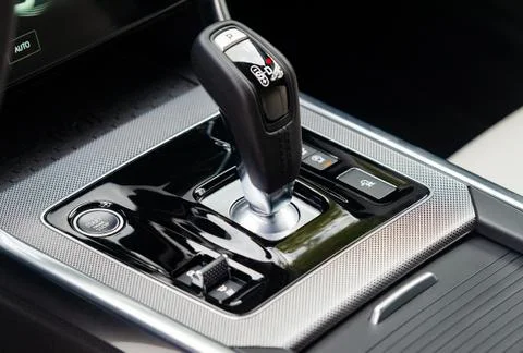 Gear shift in the car Stock Photos