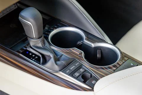 Gear shift in the car Stock Photos