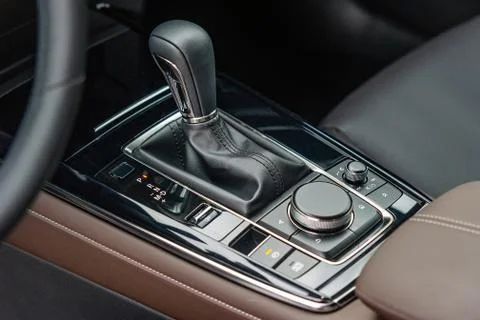 Gear shift in a car Stock Photos