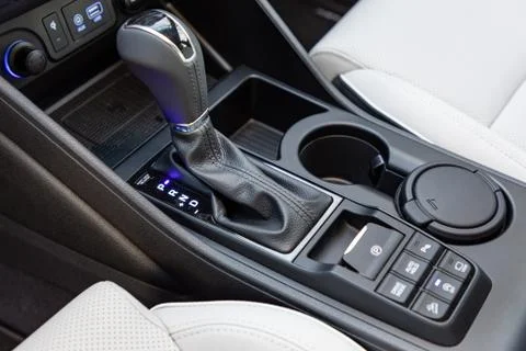 Gear shift in a car Stock Photos