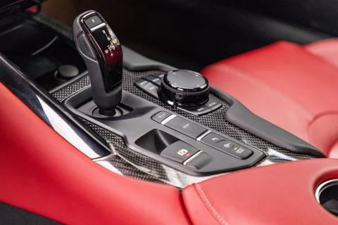 Gear shift in a car Stock Photos