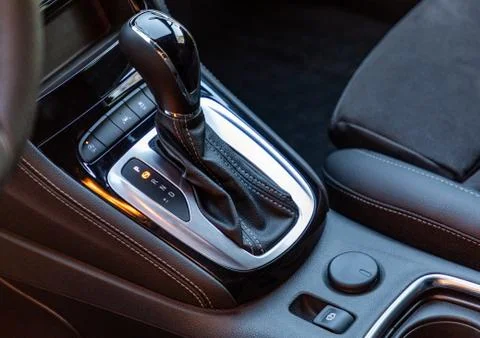Gear shift in a car Stock Photos