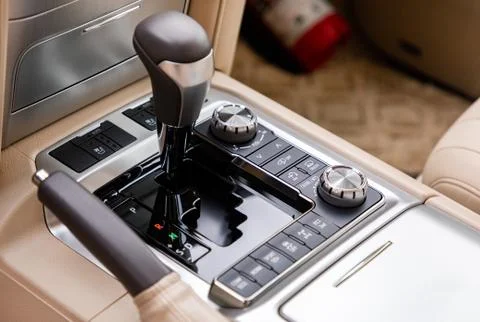 Gear shift in a car Stock Photos