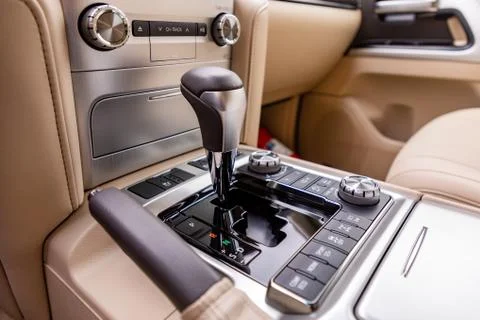 Gear shift in a car Stock Photos