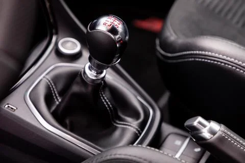 Gear shift in a car Stock Photos
