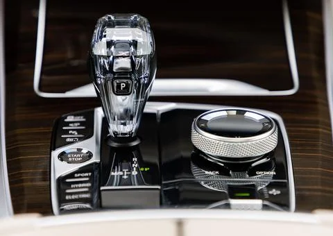Gear shift in a car Stock Photos