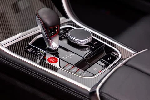 Gear shift in a car Stock Photos