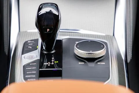 Gear shift in a car Stock Photos