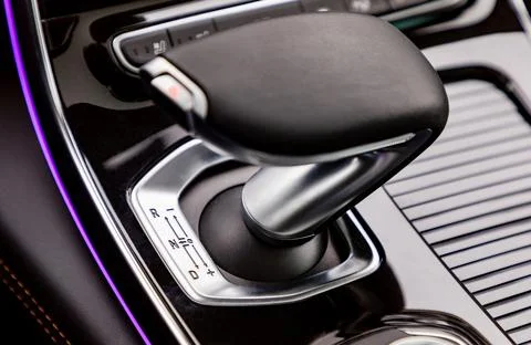 Gear shift in a car Stock Photos