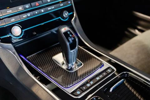 Gear shift in a car Foto stock