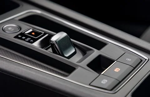 Gear shift in a car Stock Photos