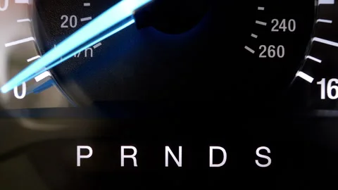 Gear shift indicator, close up Video stock 247731794
