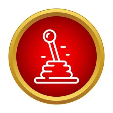 Gear shift lever icon for manual driving Stock Illustration