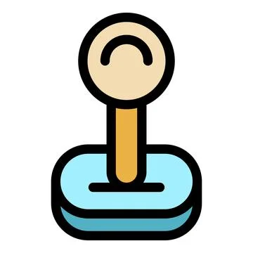 Gear shift lever pointing upwards, manual transmission icon in filled outli.. Stock Illustration
